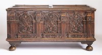 Lot 367 - A walnut cassone