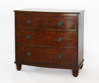 Lot 518 - A mahogany bow front chest