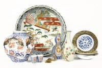 Lot 280 - Japanese ceramics including a charger