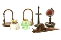 Lot 108 - Three treen watch stands