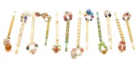 Lot 101 - Twelve Victorian ivory lace bobbins