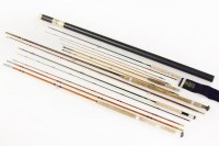 Lot 180A - Fishing equipment: 5 rods including one by James B Walker and three by Hardy