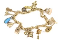 Lot 35 - An Italian gold knot link bracelet