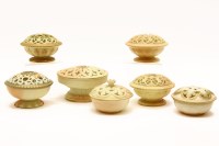 Lot 348 - Seven Royal Worcester blush ivory potpourri