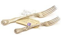 Lot 85 - The Bill Brown cutlery collection.Two silver forks