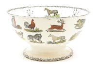 Lot 367 - A mid 19th century pottery pedestal bowl by Elsmore & Forster