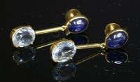 Lot 372 - A pair of gold