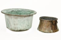 Lot 1012 - A large tapering copper planter