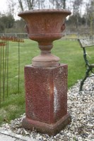 Lot 1027 - A pair of Arts and Crafts terracotta planters