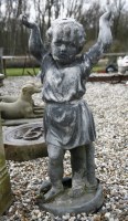 Lot 1033 - A lead cherub. 89cm high