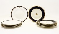 Lot 413 - Six pottery dinner plates