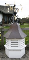 Lot 1054 - A white painted and copper roofed cupola