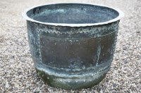 Lot 1060 - A small riveted copper copper heavily patched
