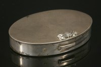 Lot 698 - A sterling silver Georg Jensen oval form compact