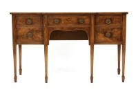 Lot 540 - A George III inlaid mahogany breakfront sideboard