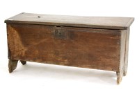 Lot 520 - An elm and oak six plank coffer