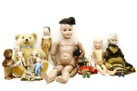 Lot 400 - A German bisque headed doll stamped Wally 6 1/2