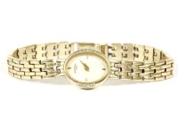 Lot 127 - A ladies 9ct gold diamond set Rotary Quartz bracelet watch
