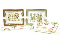 Lot 296 - Three porcelain ashtrays