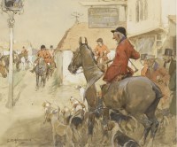 Lot 4 - George Denholm Armour (1864-1949)
TO THE MEET AT THE CAT AND CUSTARD POT
Signed l.l.