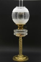 Lot 334 - A Victorian brass oil lamp