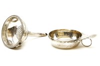 Lot 207 - A Georgian silver wine funnel
