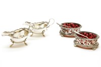 Lot 204 - A pair of silver salts