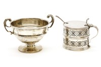 Lot 241 - A pierced silver mustard pot