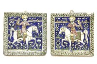 Lot 299 - A pair of Isnik pottery tiles