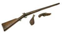 Lot 336 - An antique hammer gun