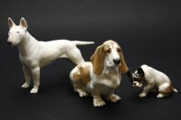 Lot 309 - Three Royal Copenhagen dogs