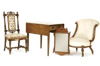 Lot 573 - A Victorian inlaid nursing chair