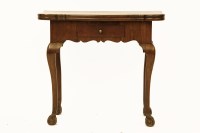 Lot 640 - A mahogany fold-over card table