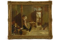 Lot 499 - Follower of Sir David Wilkie
A FAMILY IN A FARMHOUSE