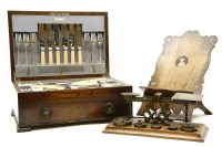 Lot 374 - A Sorrento ware folding book rest