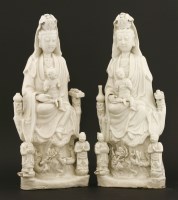 Lot 1124 - Two Chinese blanc de Chine figures