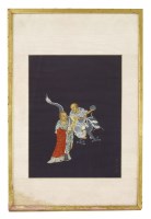 Lot 1446 - A Chinese gouache painting
