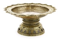 Lot 1020 - A Thai silver niello gilt plate