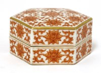 Lot 1537 - A Chinese copper red box and cover