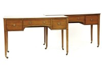 Lot 548 - A pair of George III style mahogany serving tables
