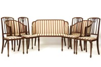 Lot 542 - An Edwardian mahogany seven piece suite