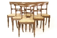 Lot 617 - A set of six early Victorian mahogany bar back dining chairs