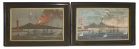 Lot 513A - Italian School
TWO VIEWS OF MOUNT VESUVIUS ERUPTING AND SMOKING