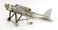 Lot 116 - A German chrome 'aeroplane' lamp