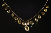 Lot 128 - An Edwardian graduated citrine fringe necklace