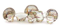Lot 1093 - A collection of Chinese famille rose tea wares