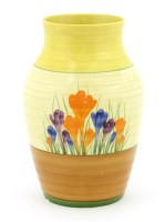 Lot 137 - A Clarice Cliff 'Crocus' Isis vase