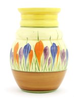 Lot 138 - A Clarice Cliff 'Crocus' vase