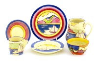 Lot 136 - A Clarice Cliff 'Gibraltar' coffee cup and saucer