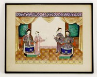 Lot 1313 - A Chinese pith paper painting
